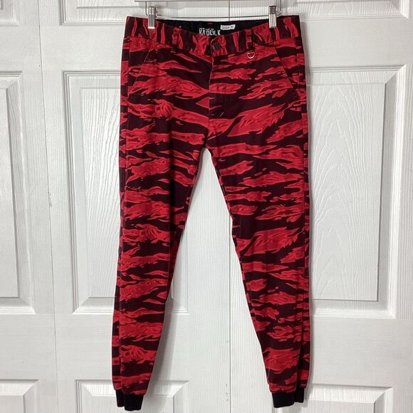 Kayden K Camo Jogger 34 Red Black Camo Joggers Cotton Kayden. K - Picture 2 of 12